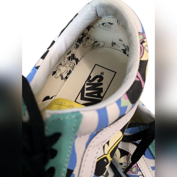 Vans x Disney Old Skool 80s Mickey Pink Teal Checkerboard size 7 - Picture 4 of 7